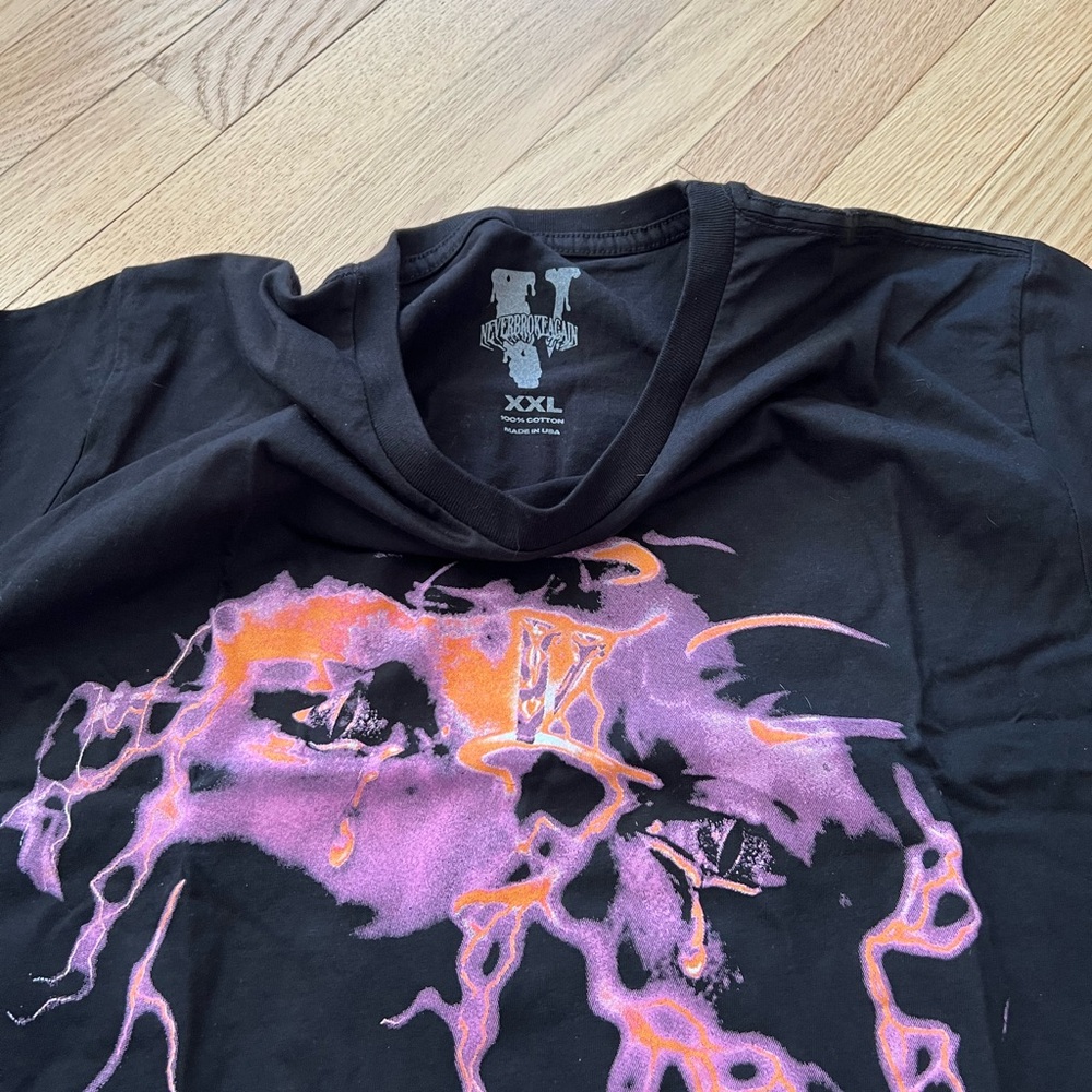 VLONE x NBA Youngboy Eyes Lightning Tee Black.Mens size XXL - Picture 2 of 4